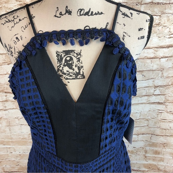 New Harlyn Chiffon Lace a halter Dress Large - Picture 9 of 12